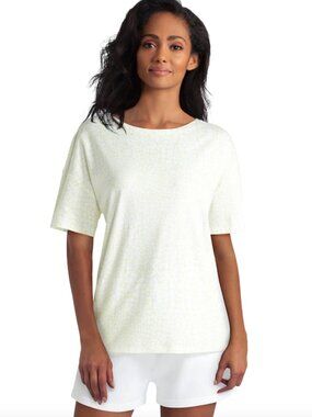 Halston Studio Organic Cotton Tee Short Sleeve Oversized
